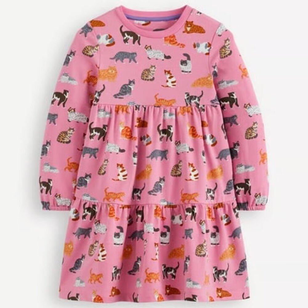 NWT Mini Boden Printed Sweatshirt Dress